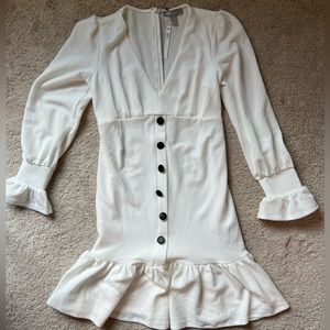 ASOS MATERNITY NWT white stretchy dress with black buttons